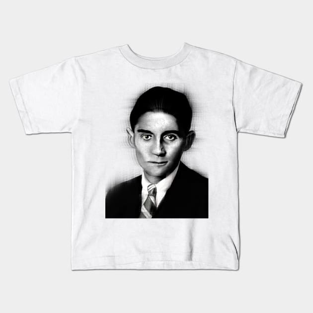 Franz Kafka Kids T-Shirt by SanFernandez